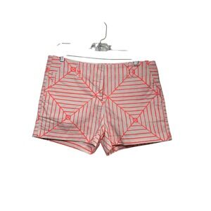Vinyard Vines womens Shorts White Orange‎ Pattern Size 10